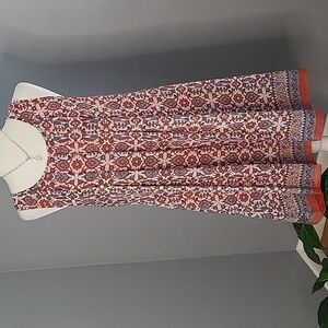 Max Studio Scoop Neck Lined Pull Over Figure Flattering Swing Dress - Size S